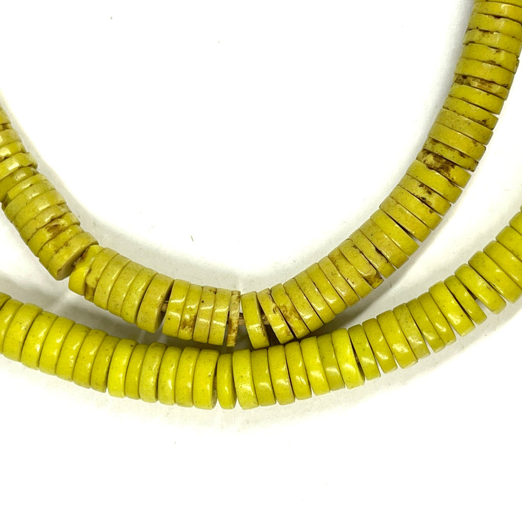 Yellow Button Venetian Trade Beads