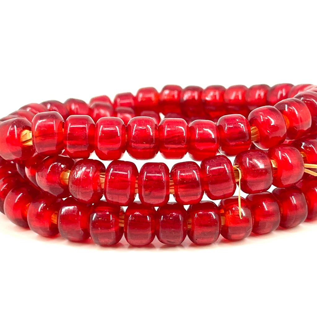 Red Translucent Padre Trade Beads