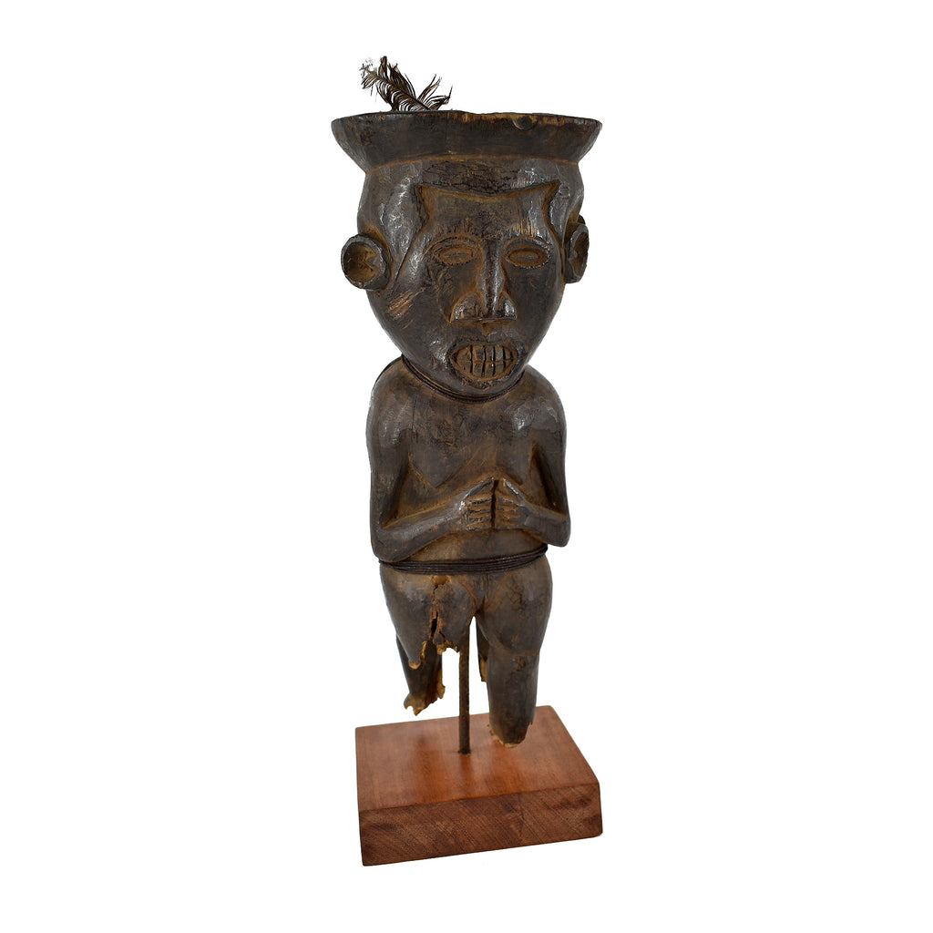 Bembe Standing Janus Figure on Custom Stand Congo