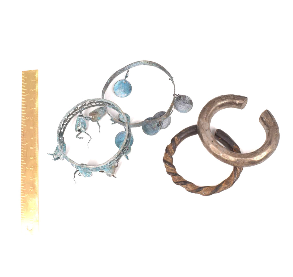 4 Brass and Copper Bracelets Mali