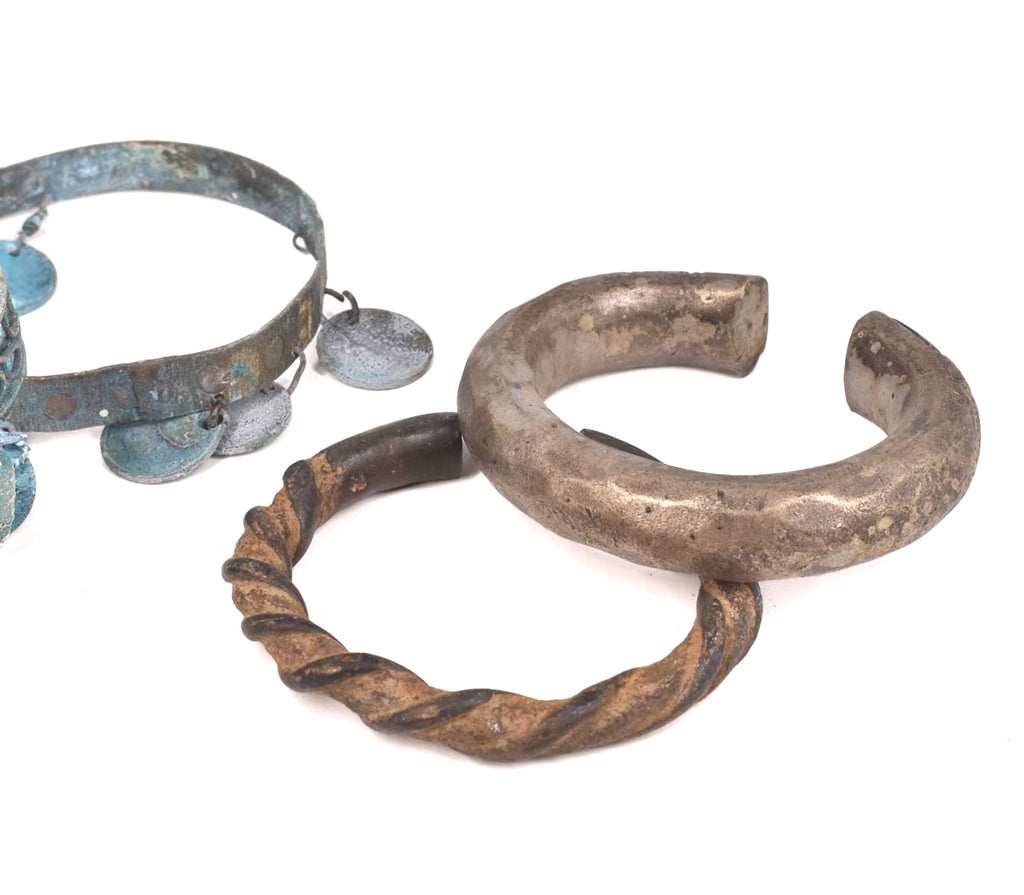 4 Brass and Copper Bracelets Mali