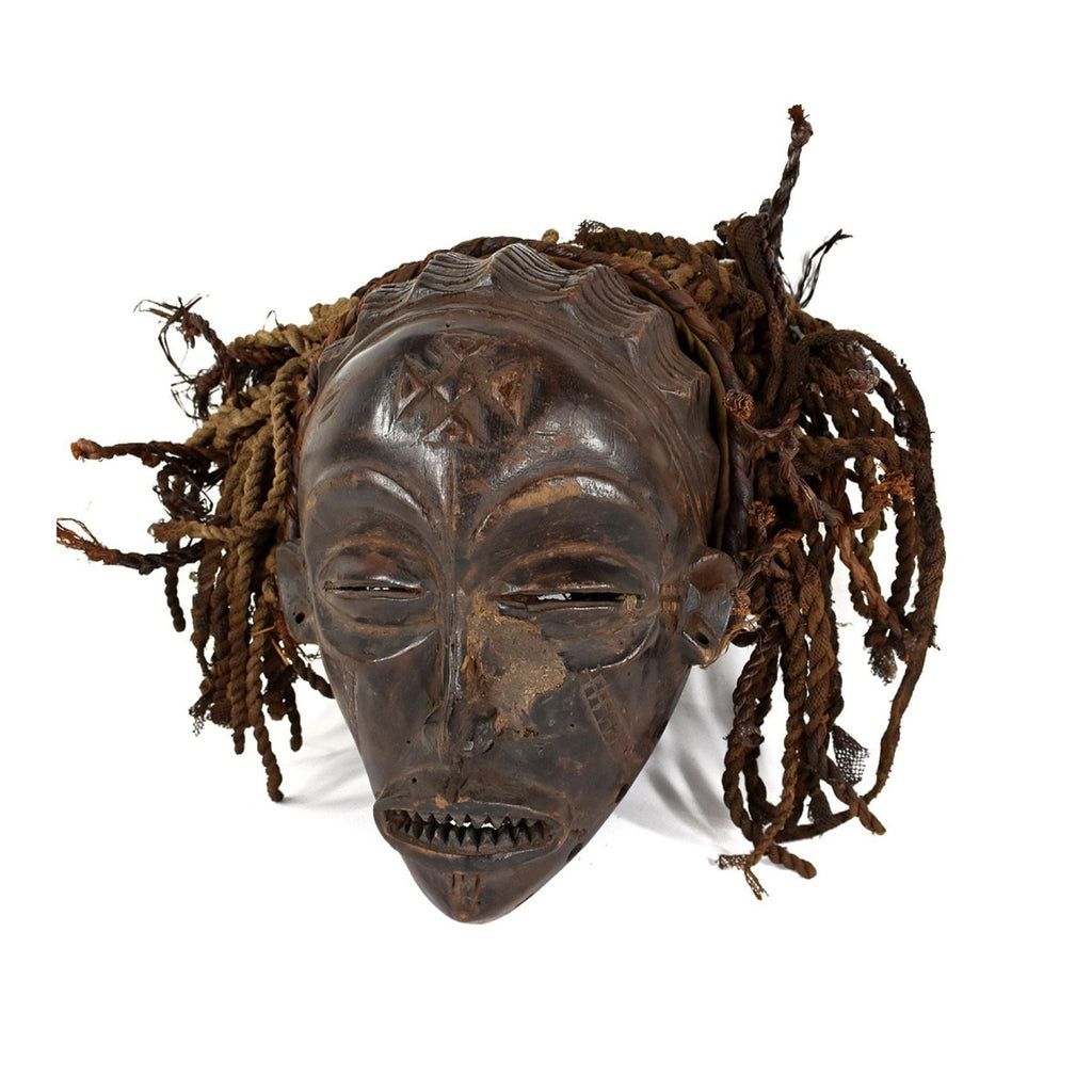 Chokwe Mask Mwana Pwo with Headdress Congo