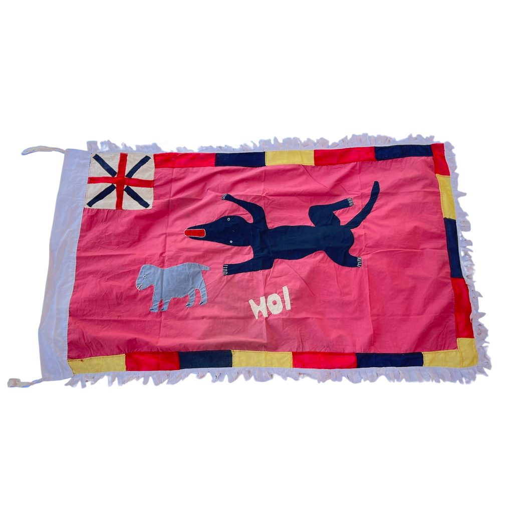 Asafo Flag Frankaa with Appliqué Ghana 56x30 inch