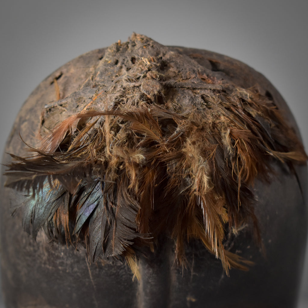 Dan Dean Gle Mask With Feathers Liberia