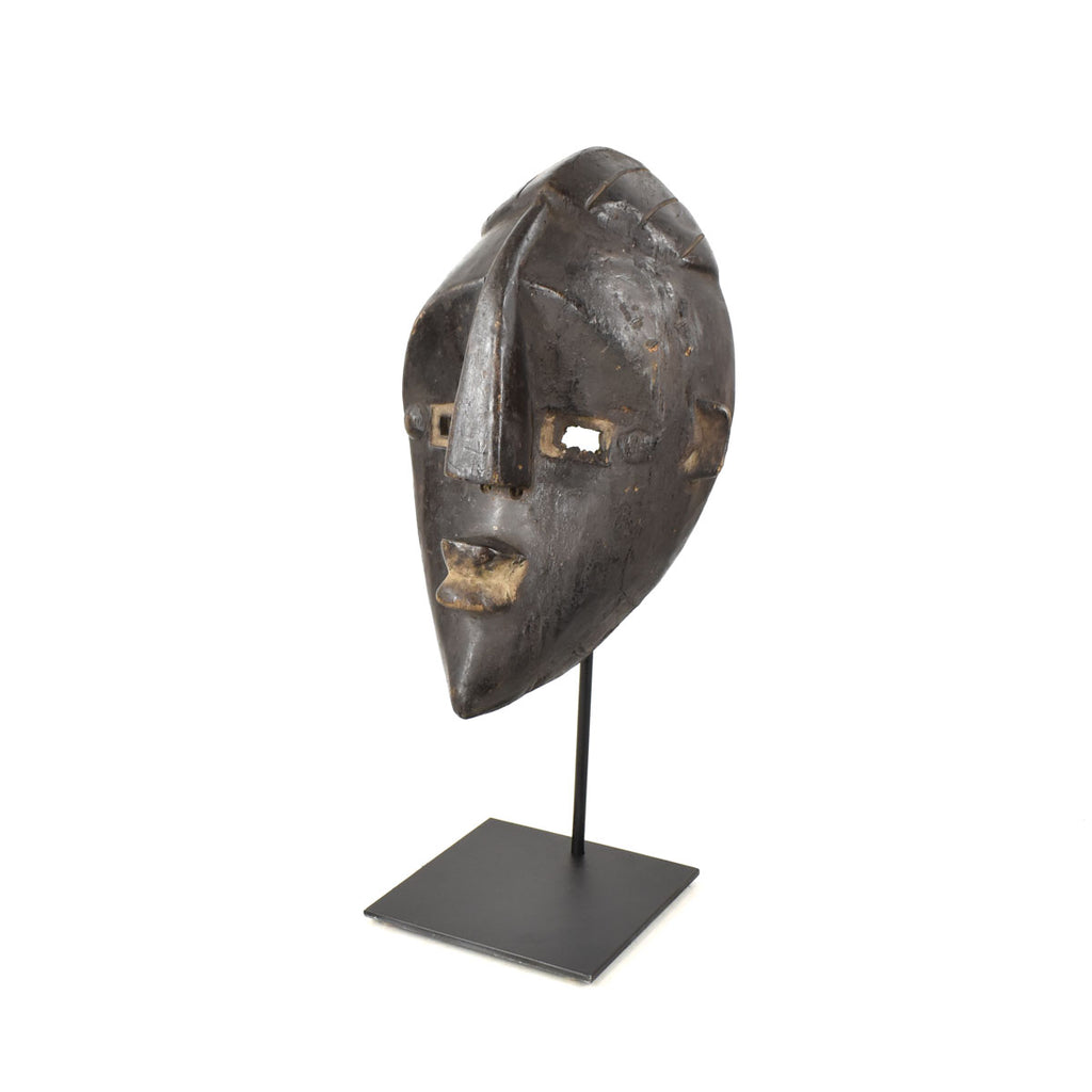 Kwele Mask on Custom Stand Gabon