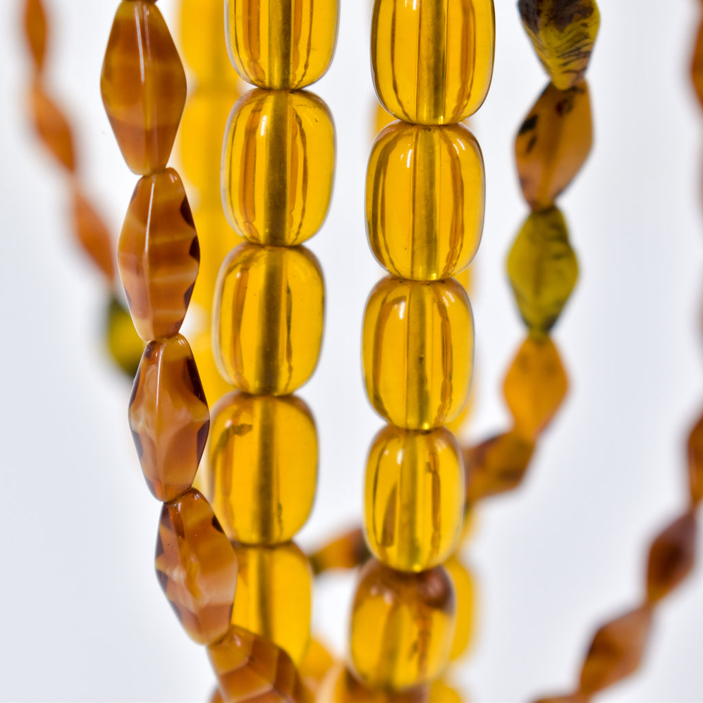 2 Strands Bohemian Glass Trade Beads 30 Inch