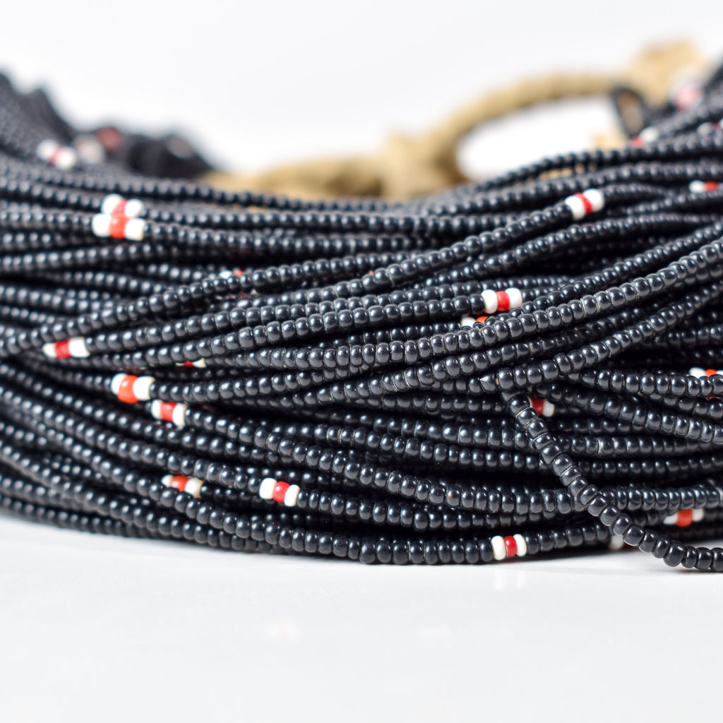 Baule Tamba Black Bead Necklace