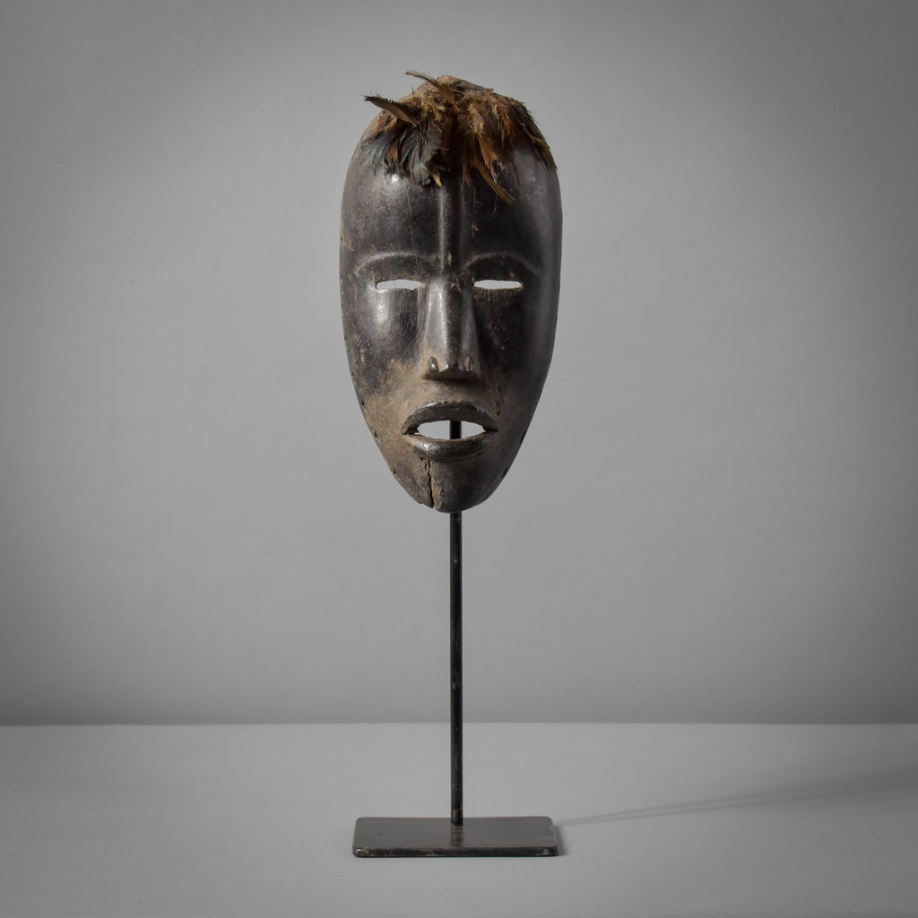 Dan Dean Gle Mask With Feathers Liberia