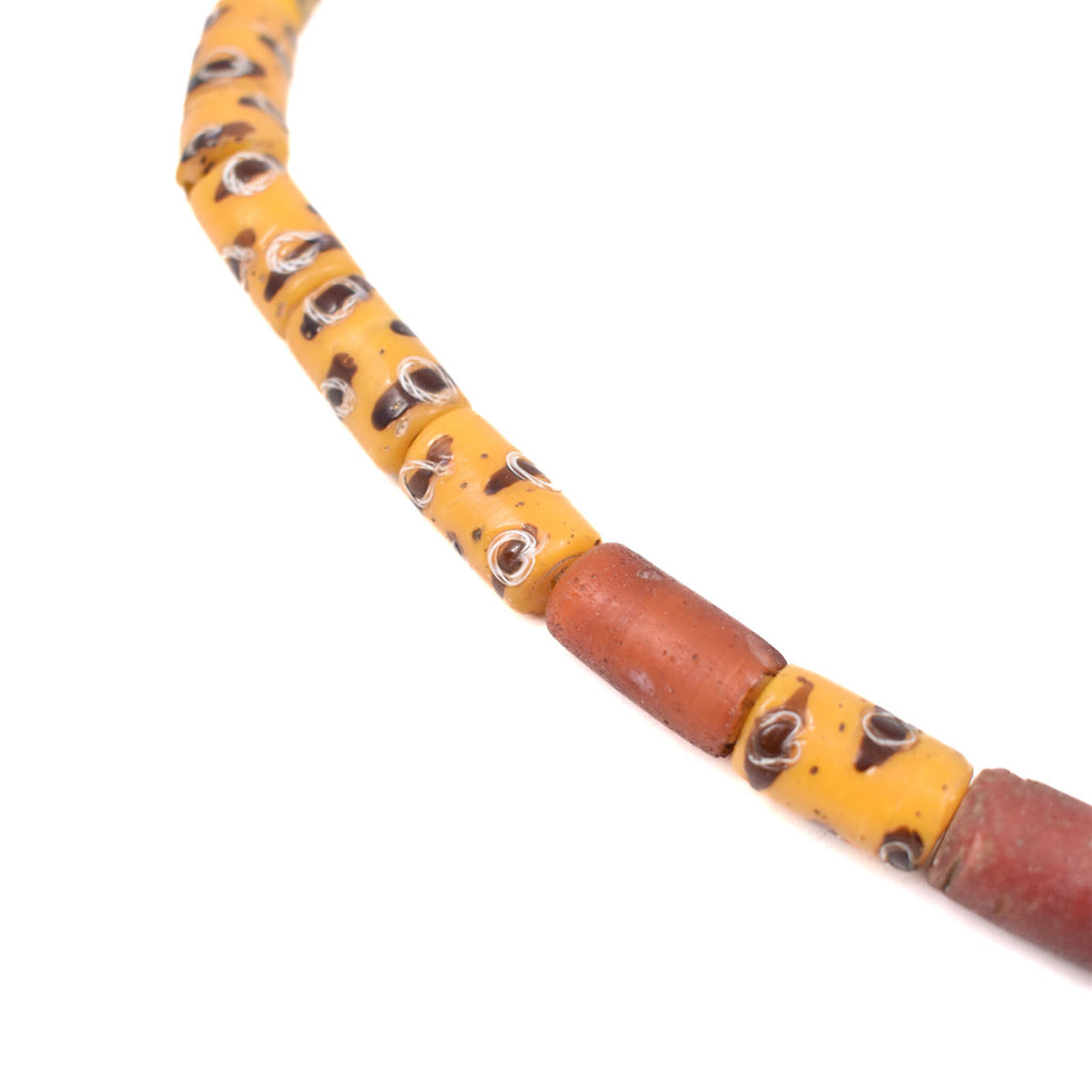 Cornaline d'Aleppo and Yellow Venetian Trade Beads