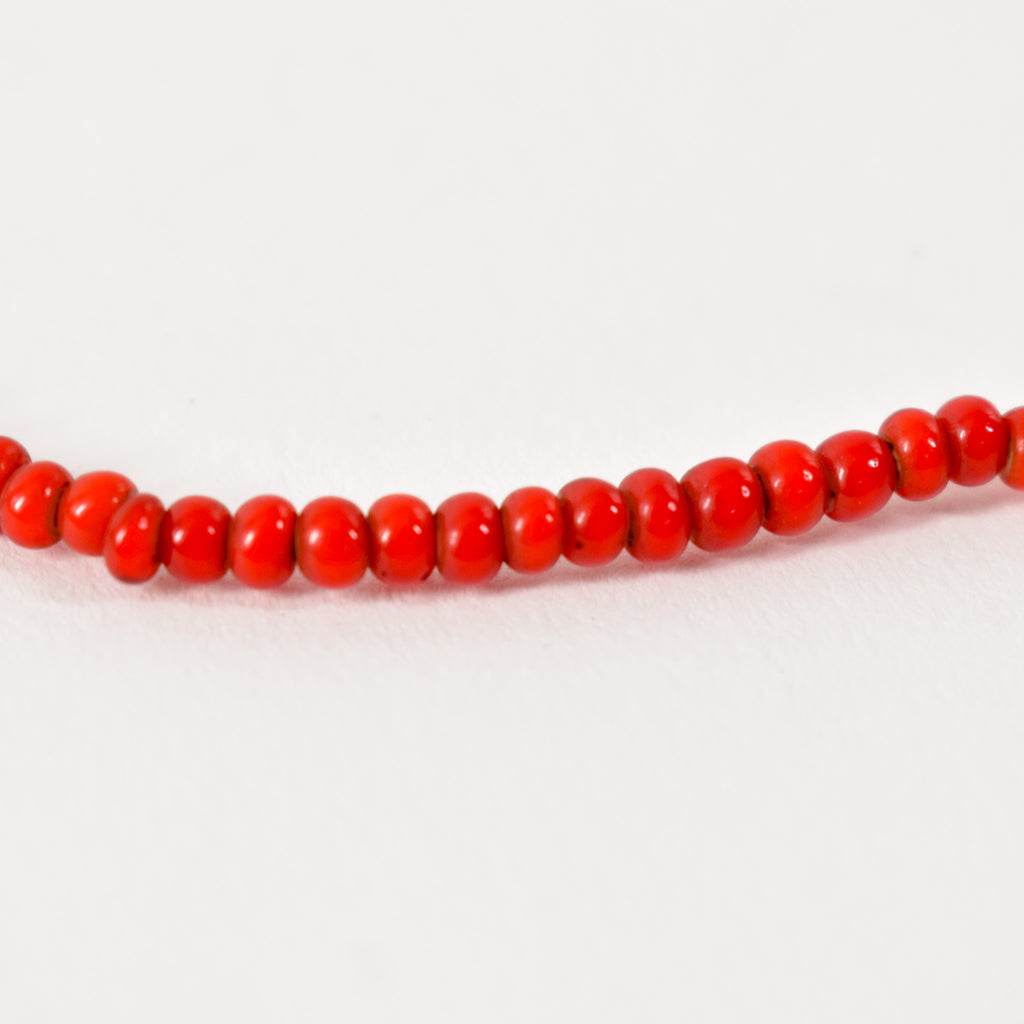 Red White Heart Venetian Trade Beads