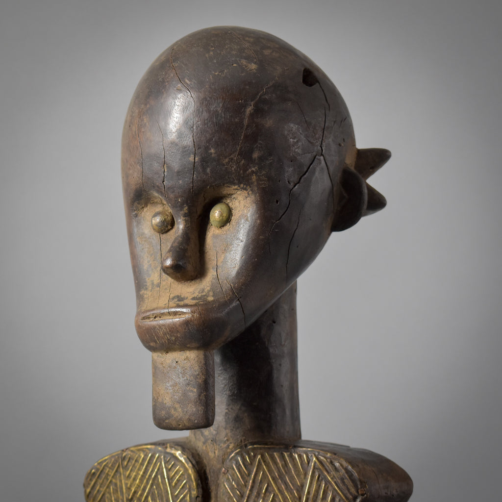 Male Fang Byeri Standing Reliquary Figure Gabon