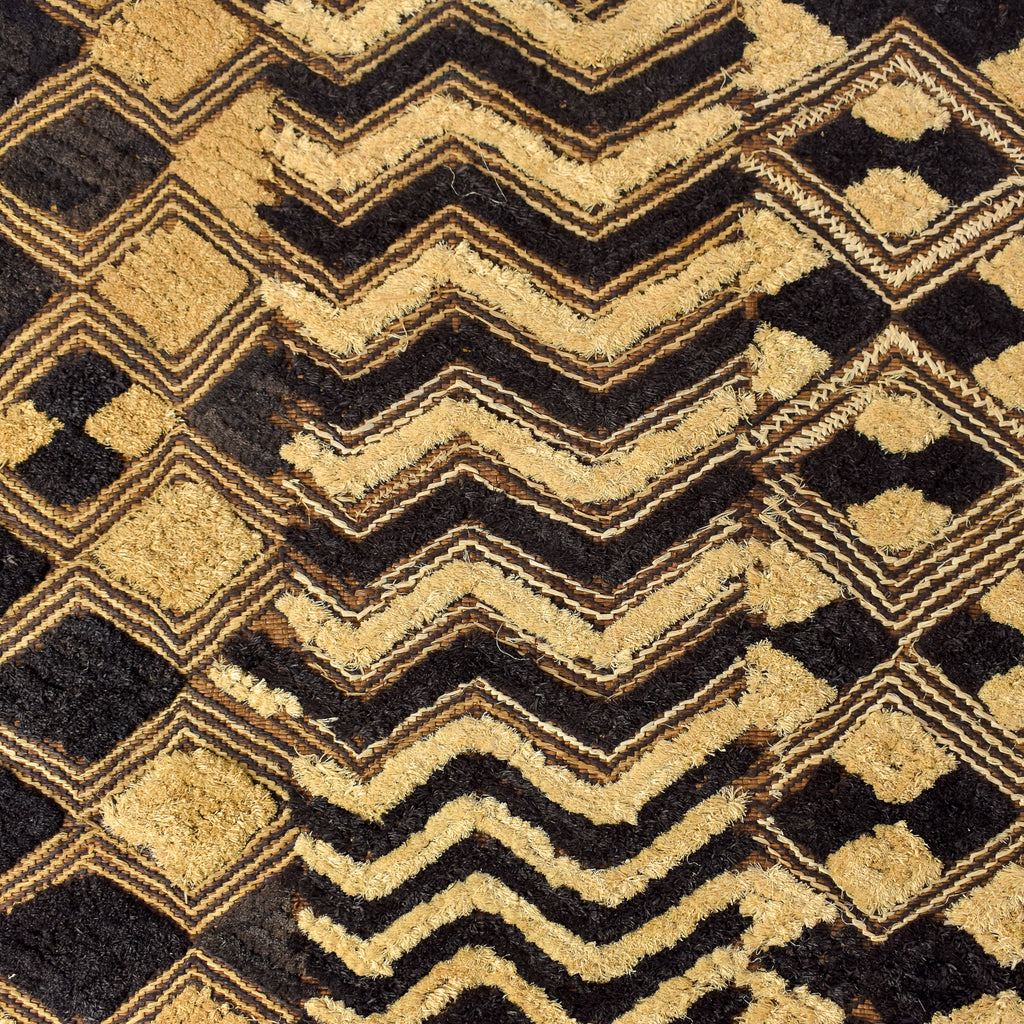 Kuba Raffia Square Textile Congo 23x18 Inch