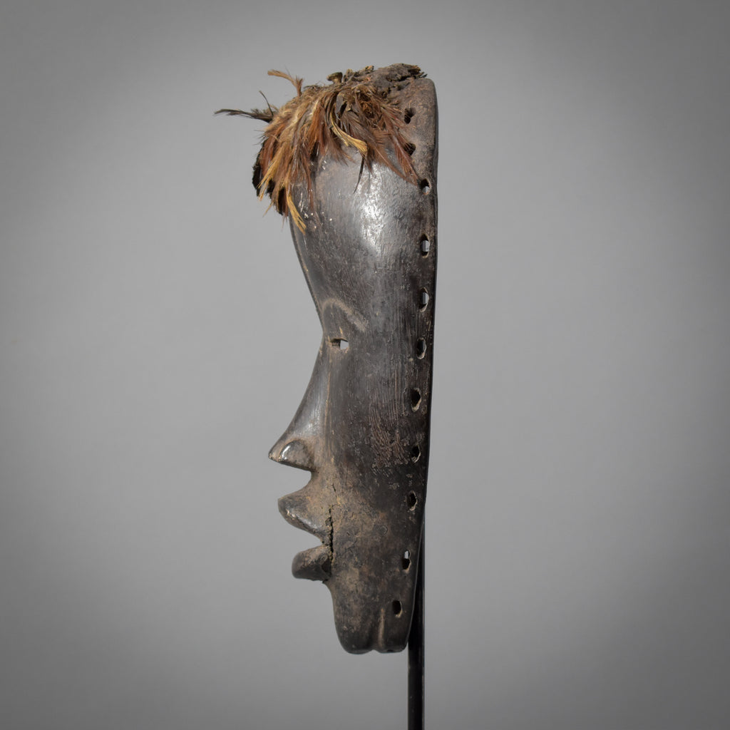 Dan Dean Gle Mask With Feathers Liberia