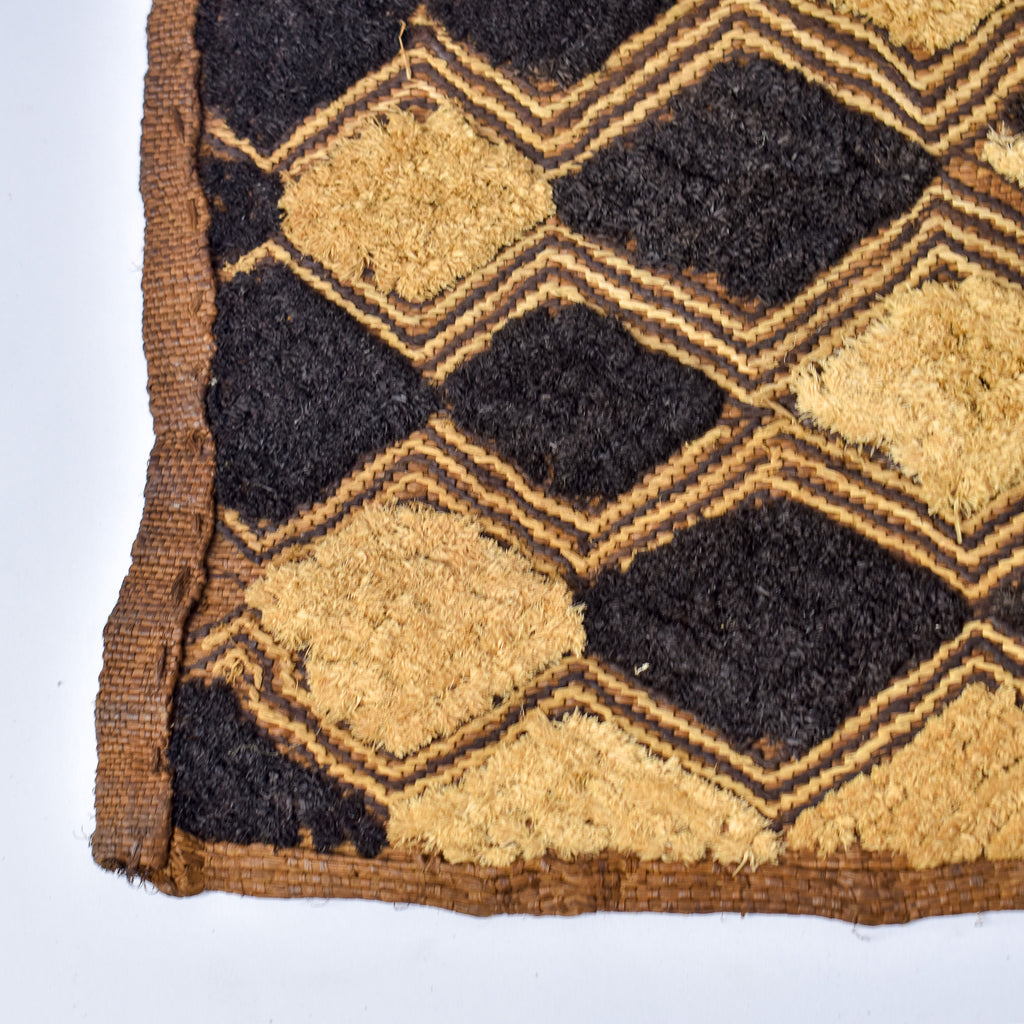 Kuba Raffia Square Textile Congo 23x18 Inch