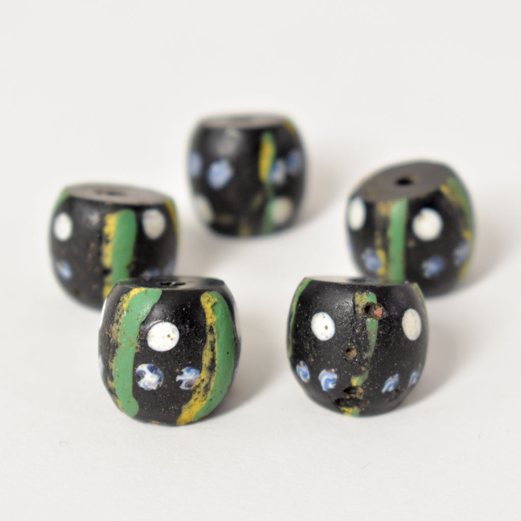 5 Ghost Venetian Trade Beads