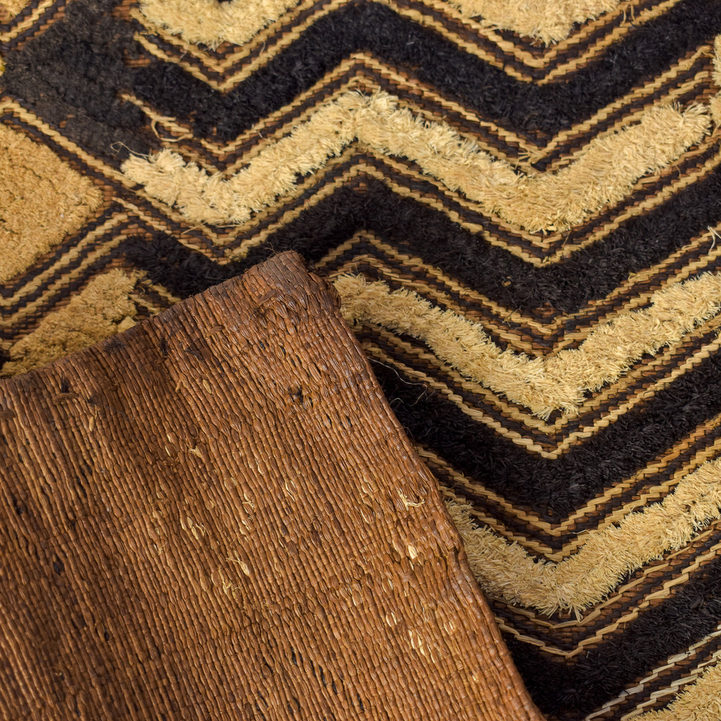 Kuba Raffia Square Textile Congo 23x18 Inch