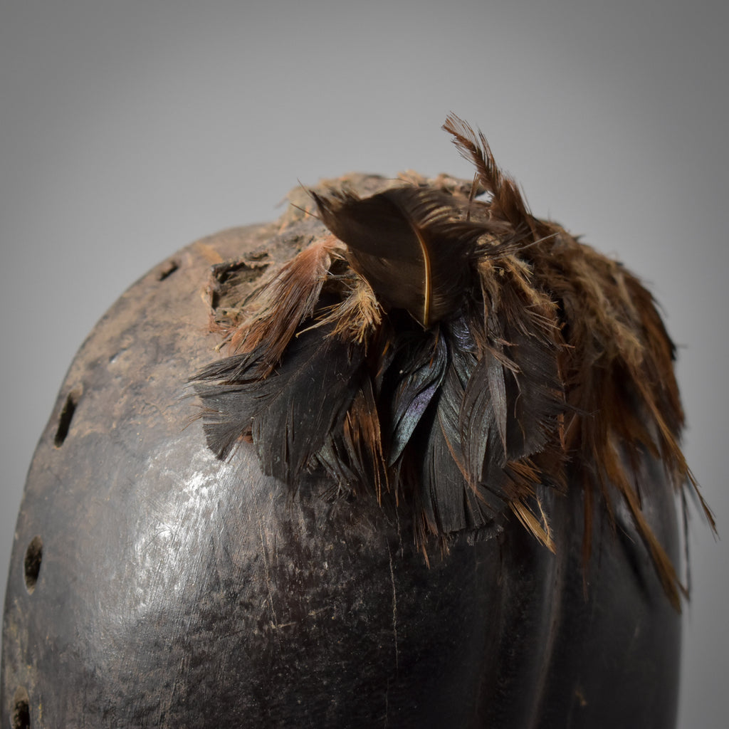 Dan Dean Gle Mask With Feathers Liberia