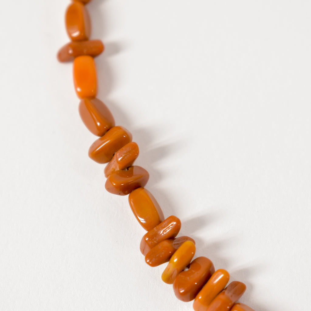 Ochre Irregular Trade Beads Czech