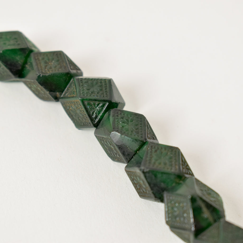 Bohemian Faceted Trade Beads 30 Inch