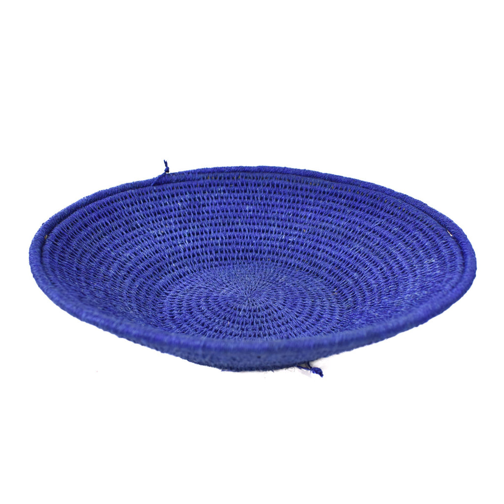 Navy Blue Agave Sisal Handwoven Basket Eswatini