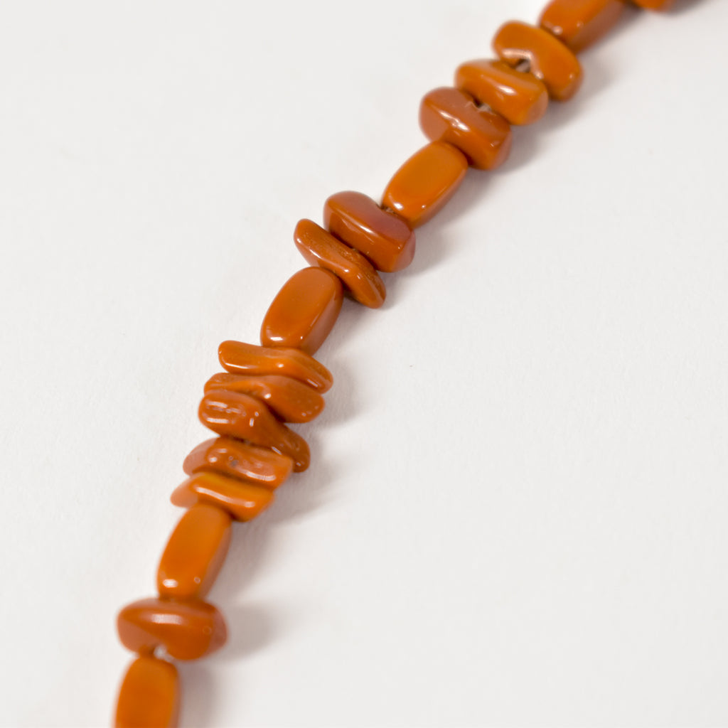 Ochre Irregular Trade Beads Czech