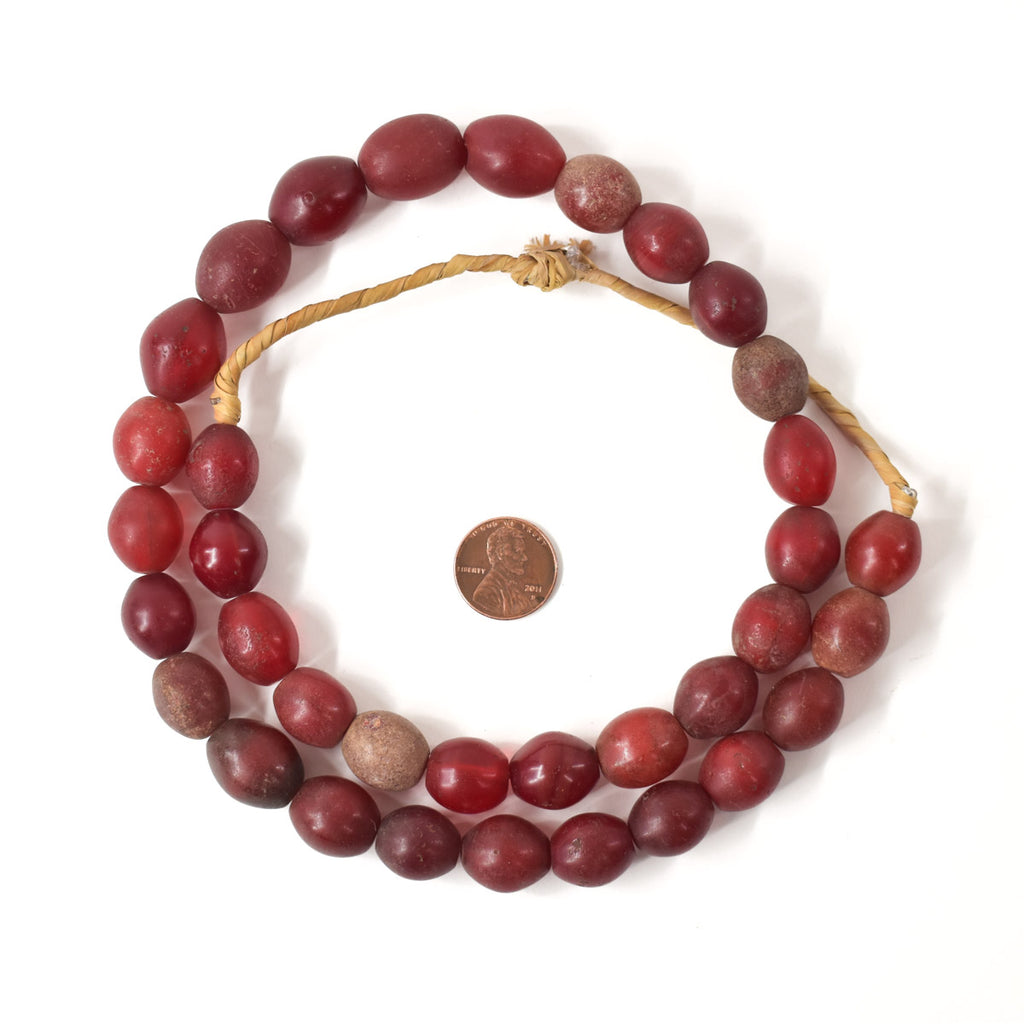 Red Pigeon Egg Trade Beads