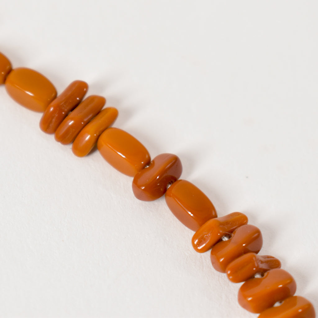 Ochre Irregular Trade Beads Czech