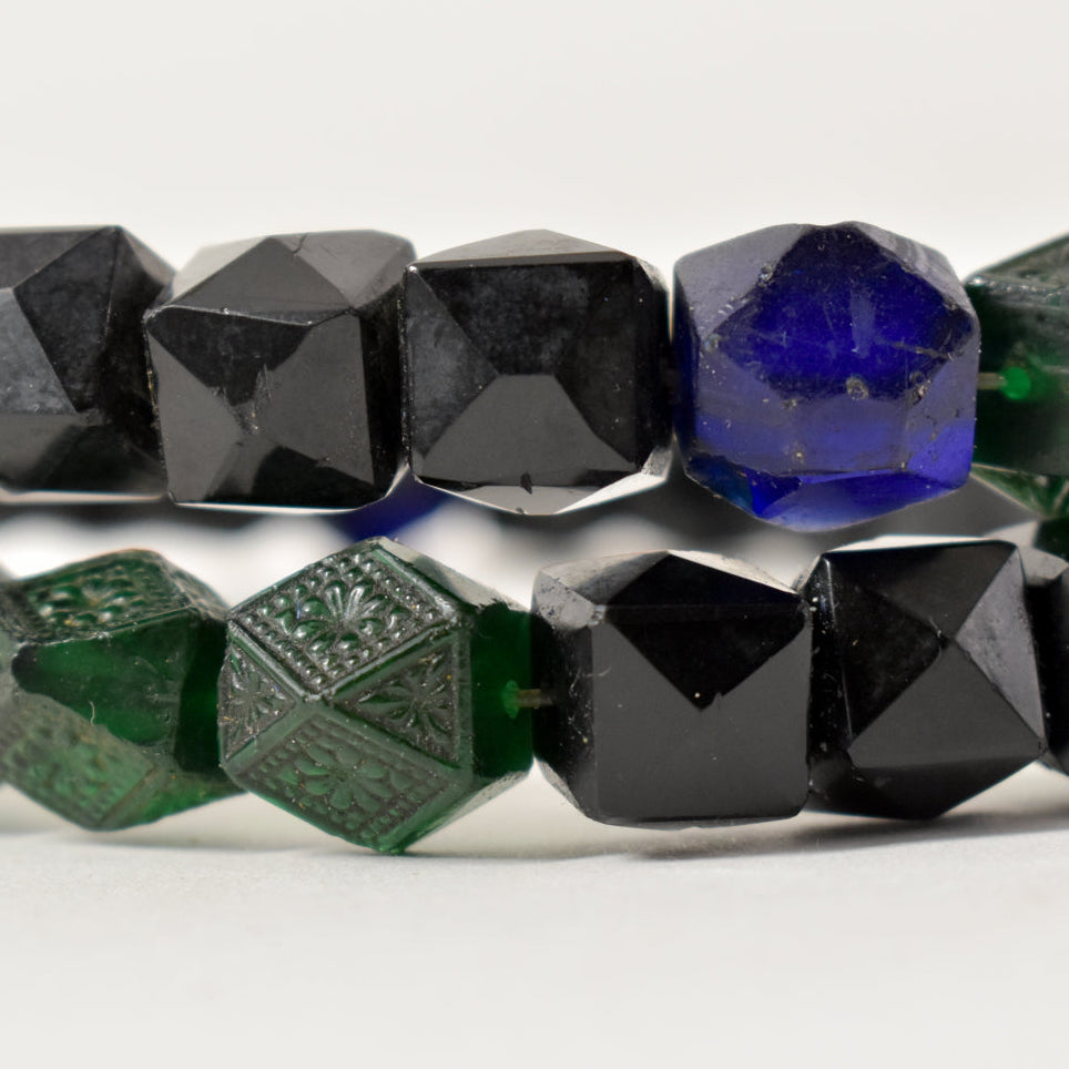 Bohemian Faceted Trade Beads 30 Inch