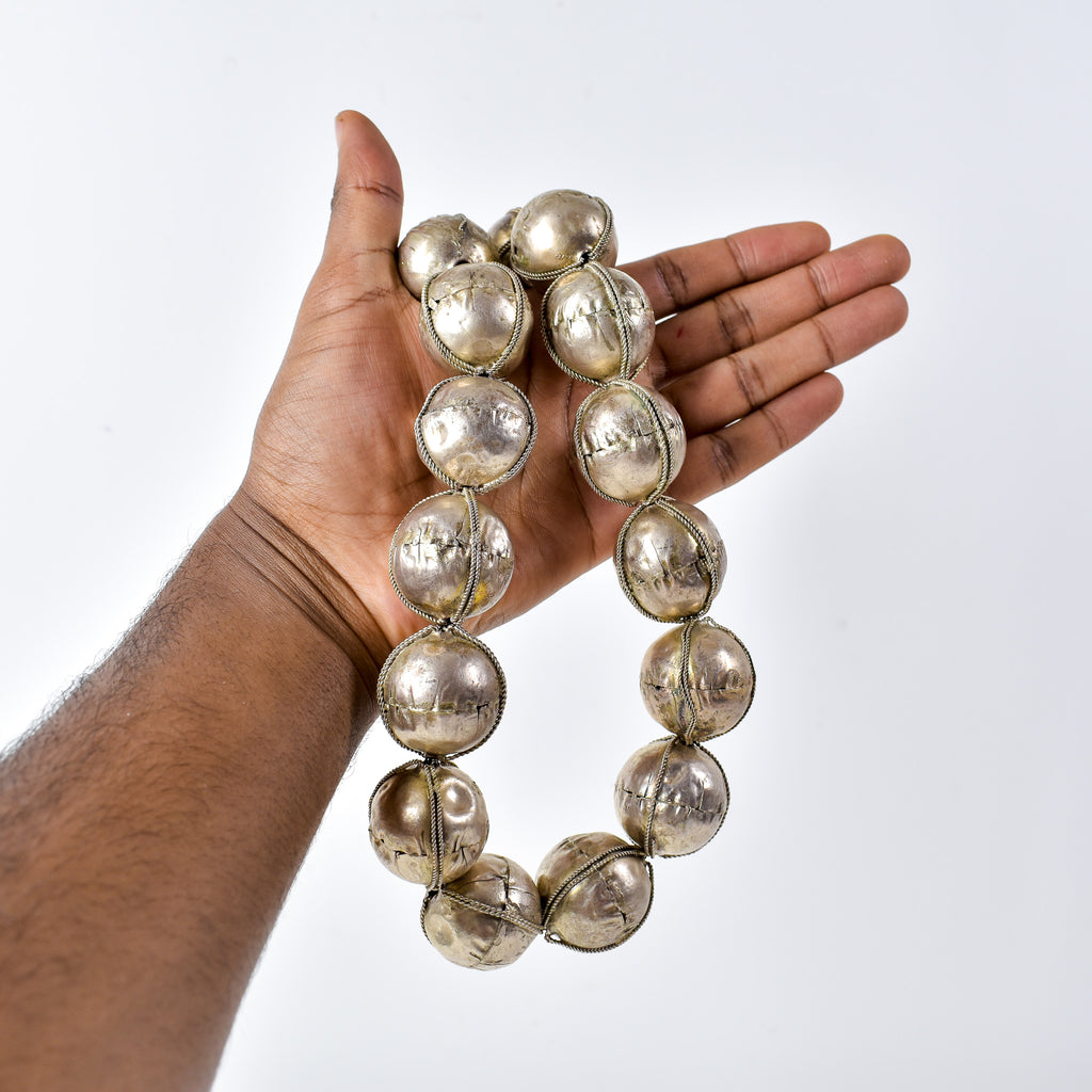 X-Large Ethiopian Silver Colored Metal Beads