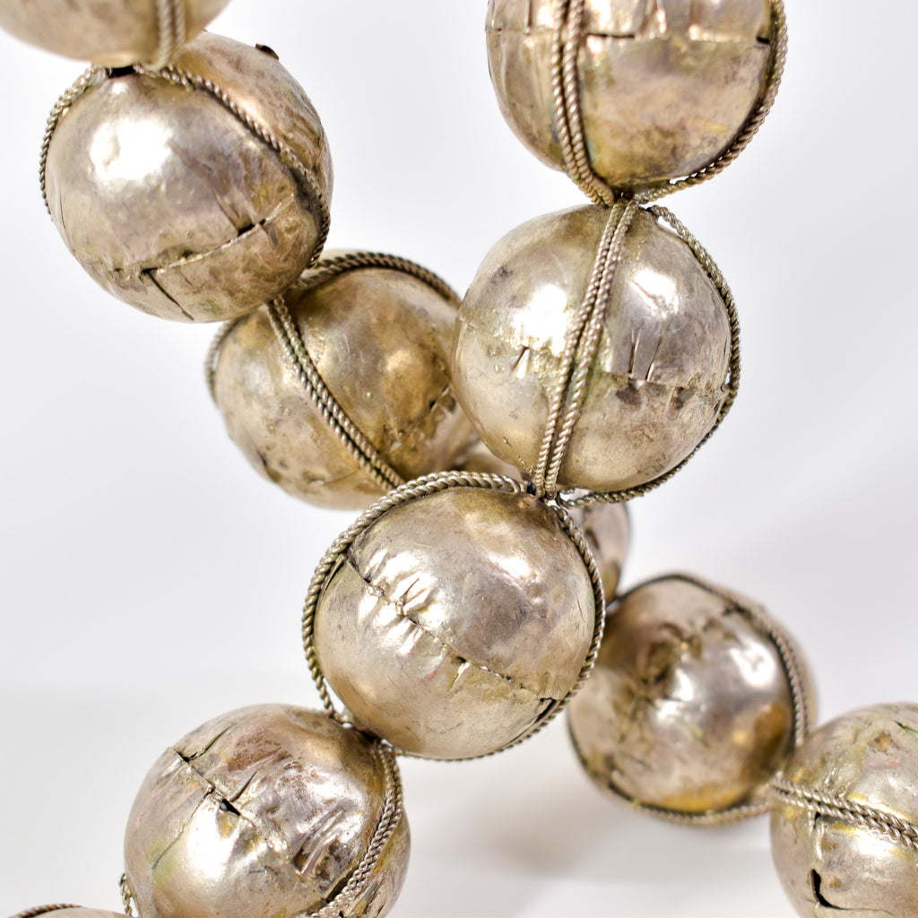 X-Large Ethiopian Silver Colored Metal Beads