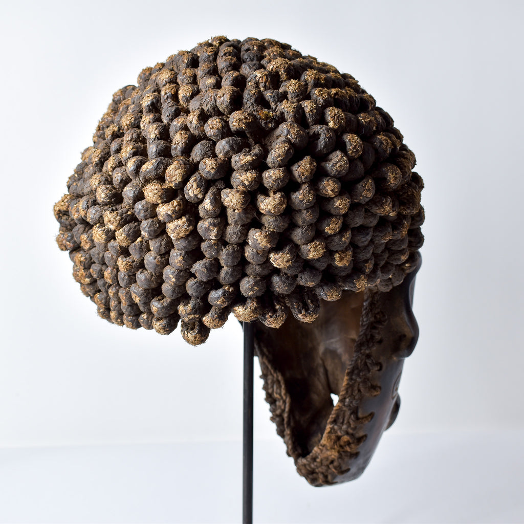 Chokwe Mask Mwana Pwo with Headdress Congo