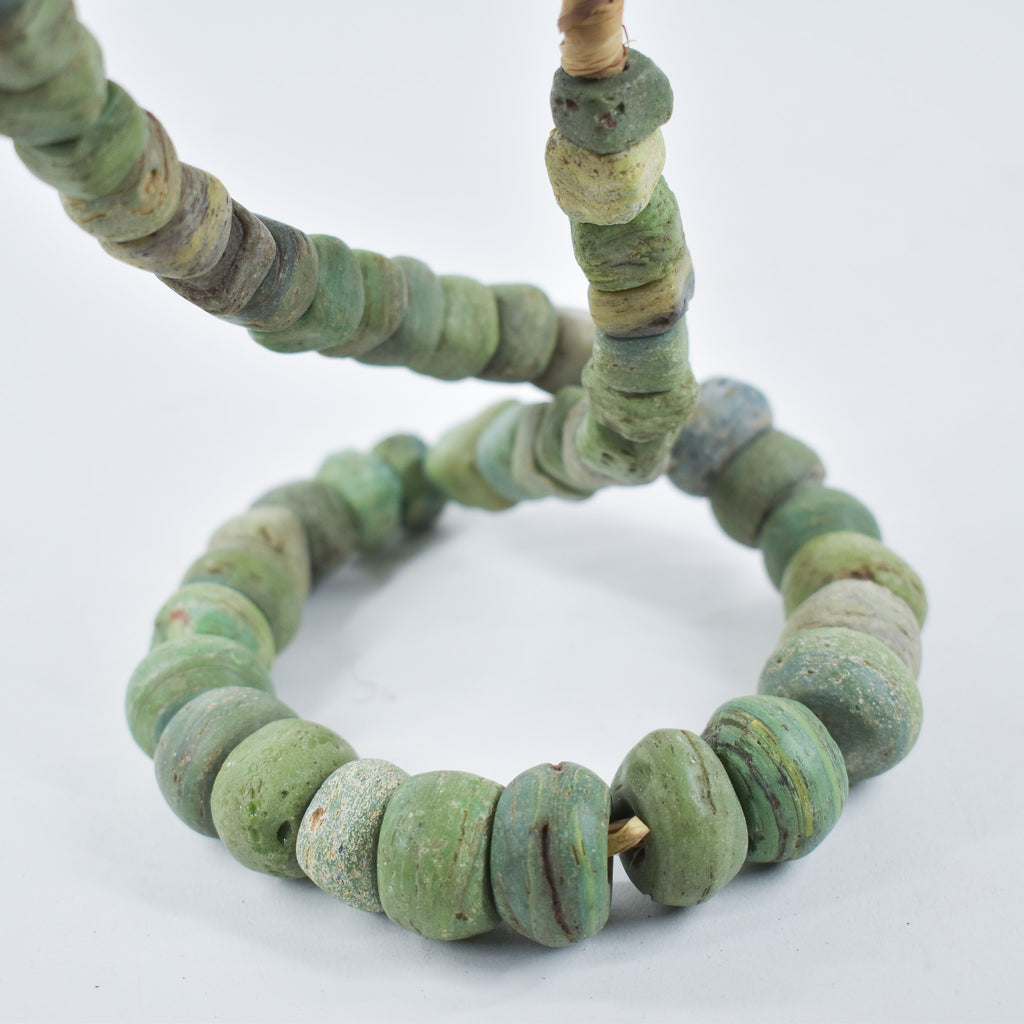 Hebron Kano Graduated Green Trade Beads