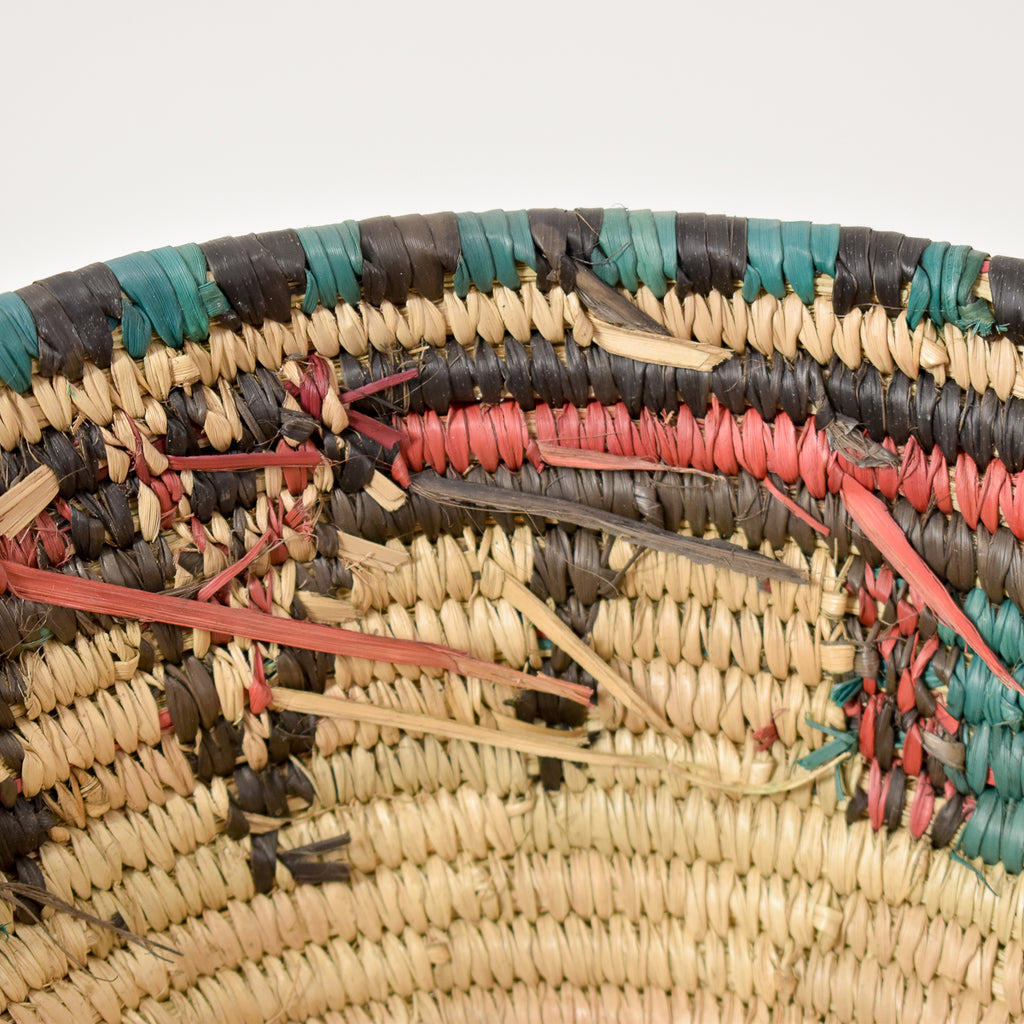 Hausa Grass Basket Bowl Nigeria 11 Inch