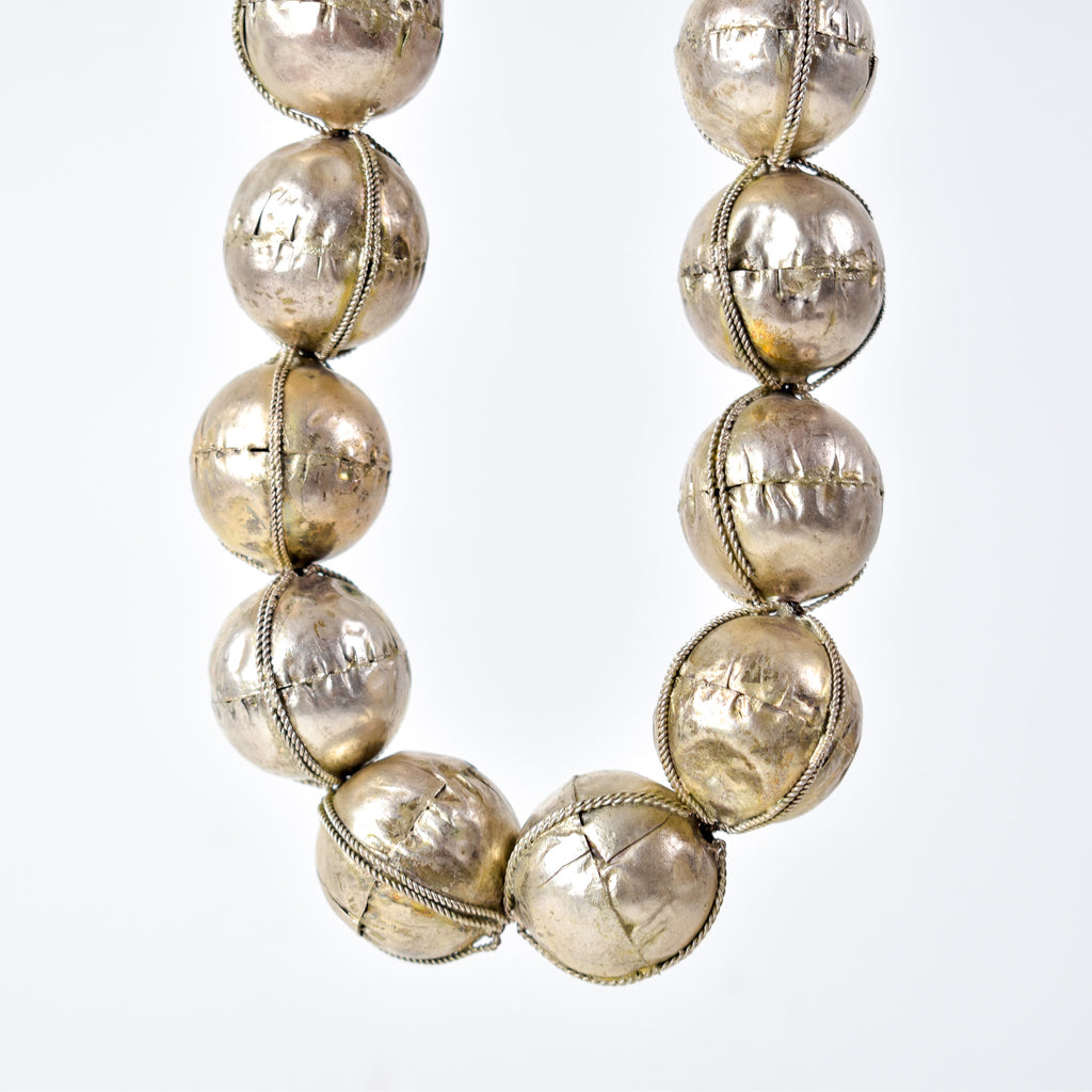 X-Large Ethiopian Silver Colored Metal Beads