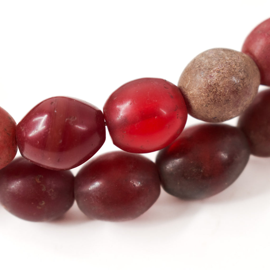 Red Pigeon Egg Trade Beads