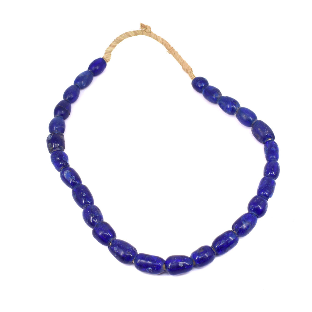 Blue Oval Bohemian Trade Beads