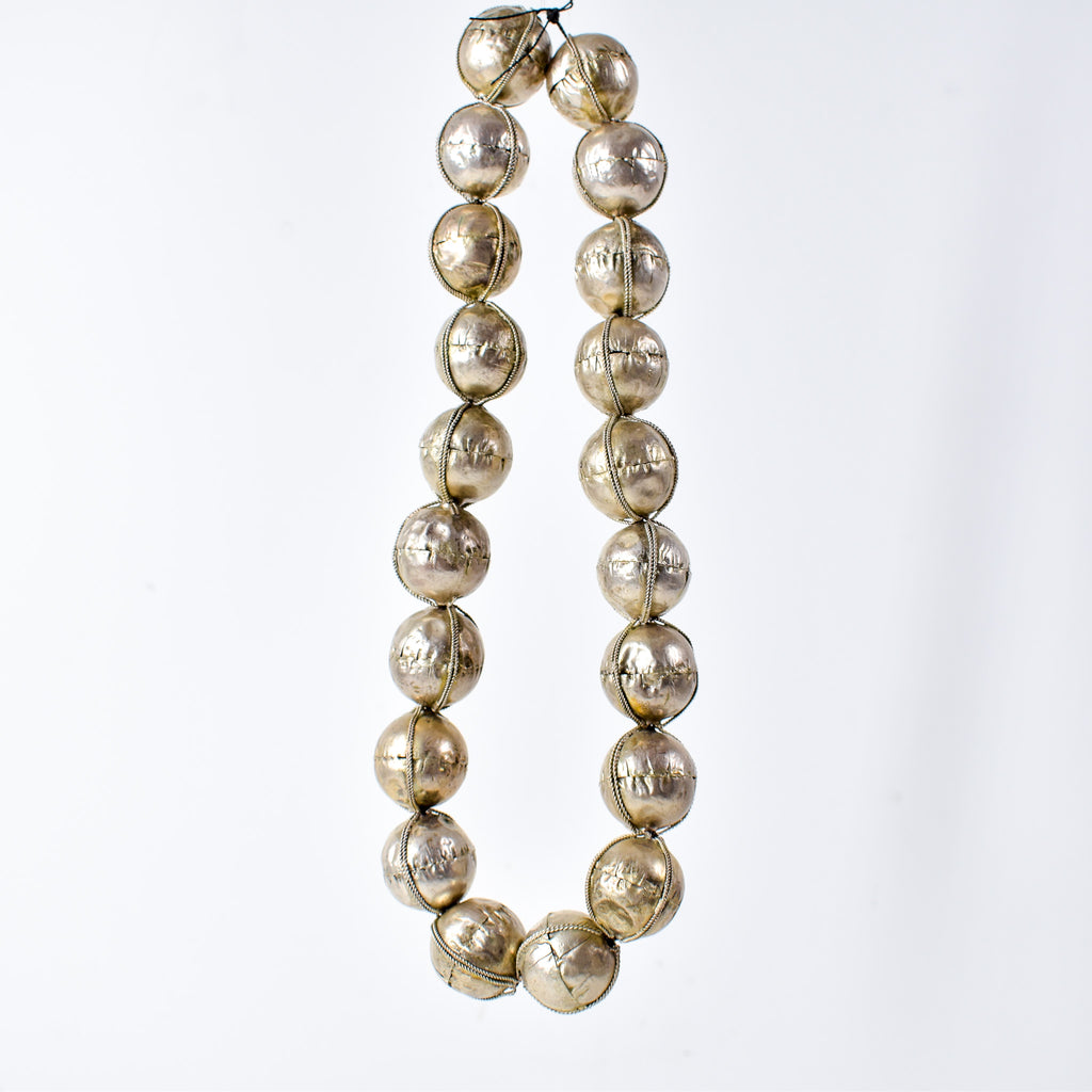 X-Large Ethiopian Silver Colored Metal Beads