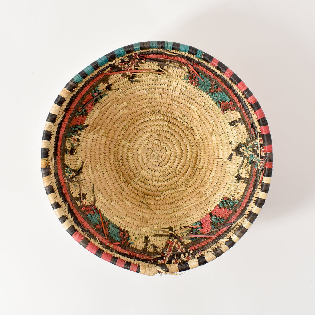Hausa Grass Basket Bowl Nigeria 11 Inch