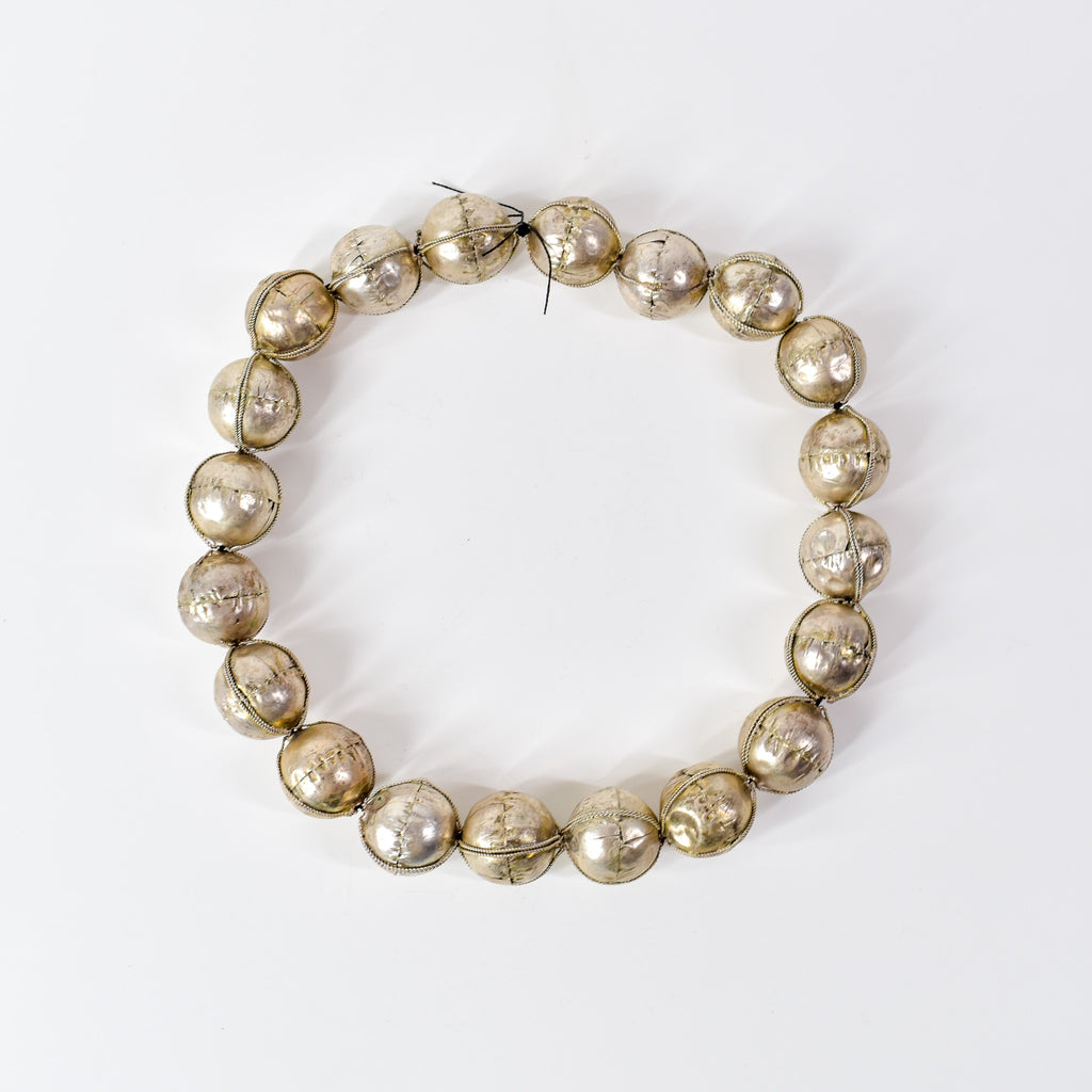 X-Large Ethiopian Silver Colored Metal Beads