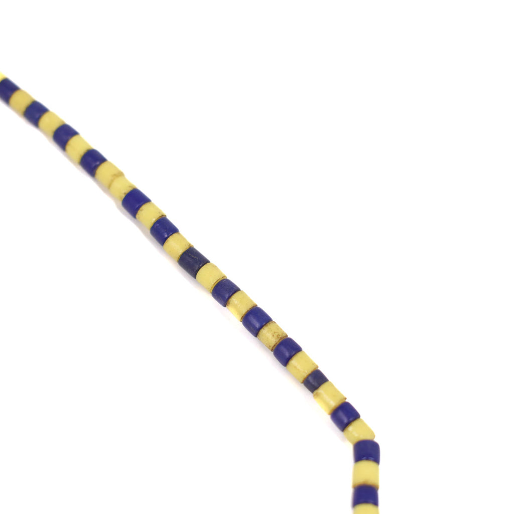 Yellow and Blue Tile Trade Beads