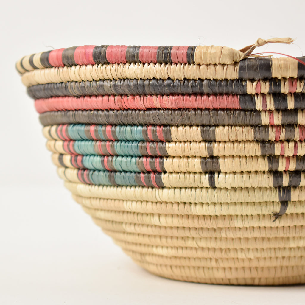 Hausa Grass Basket Bowl Nigeria 11 Inch