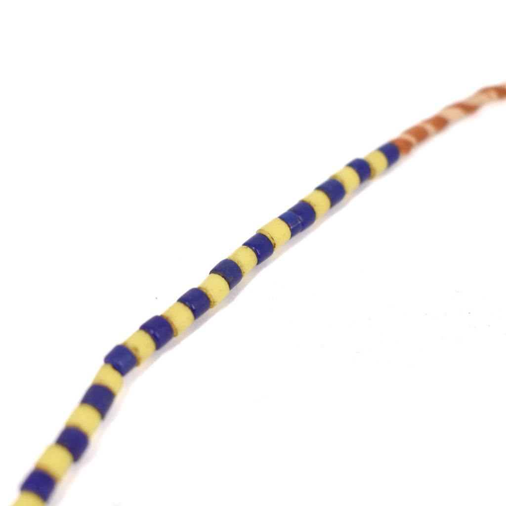 Yellow and Blue Tile Trade Beads