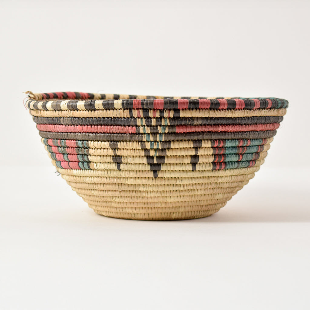 Hausa Grass Basket Bowl Nigeria 11 Inch