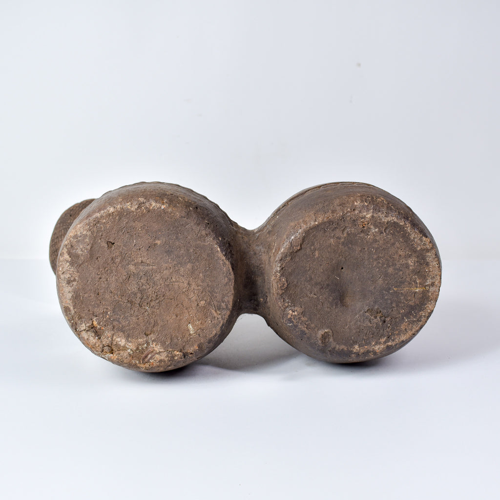 Mangbetu Double Figure Marriage Clay Vessel Congo