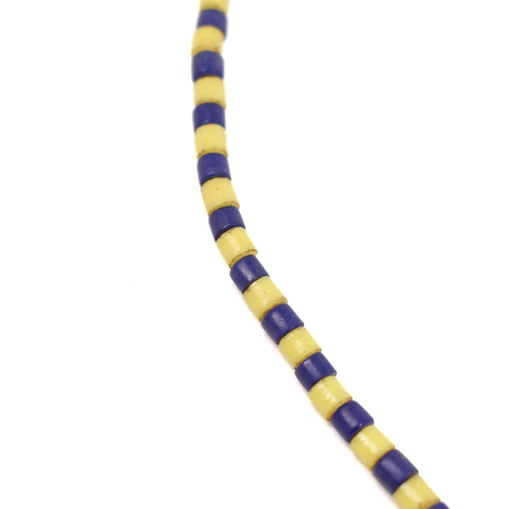 Yellow and Blue Tile Trade Beads