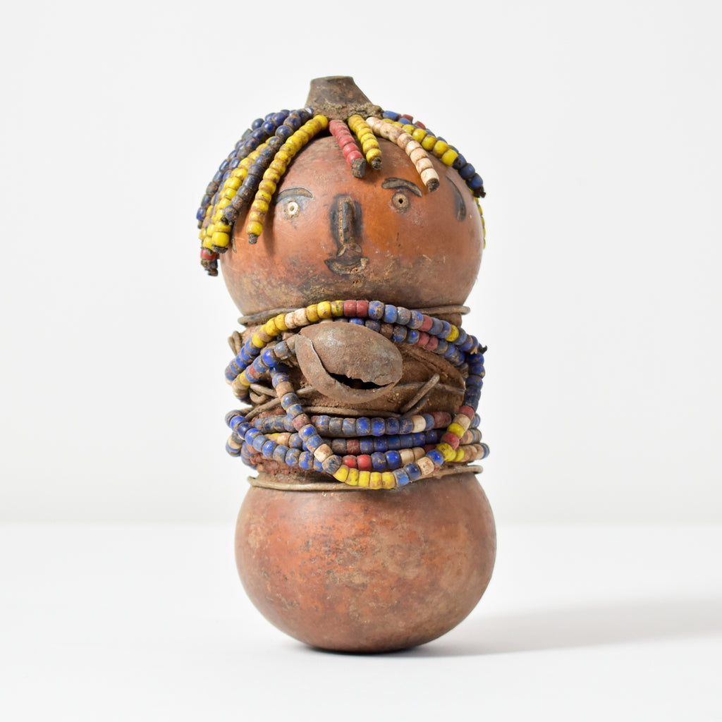 Nyamwezi Beaded Fertility Doll Gourd Tanzania