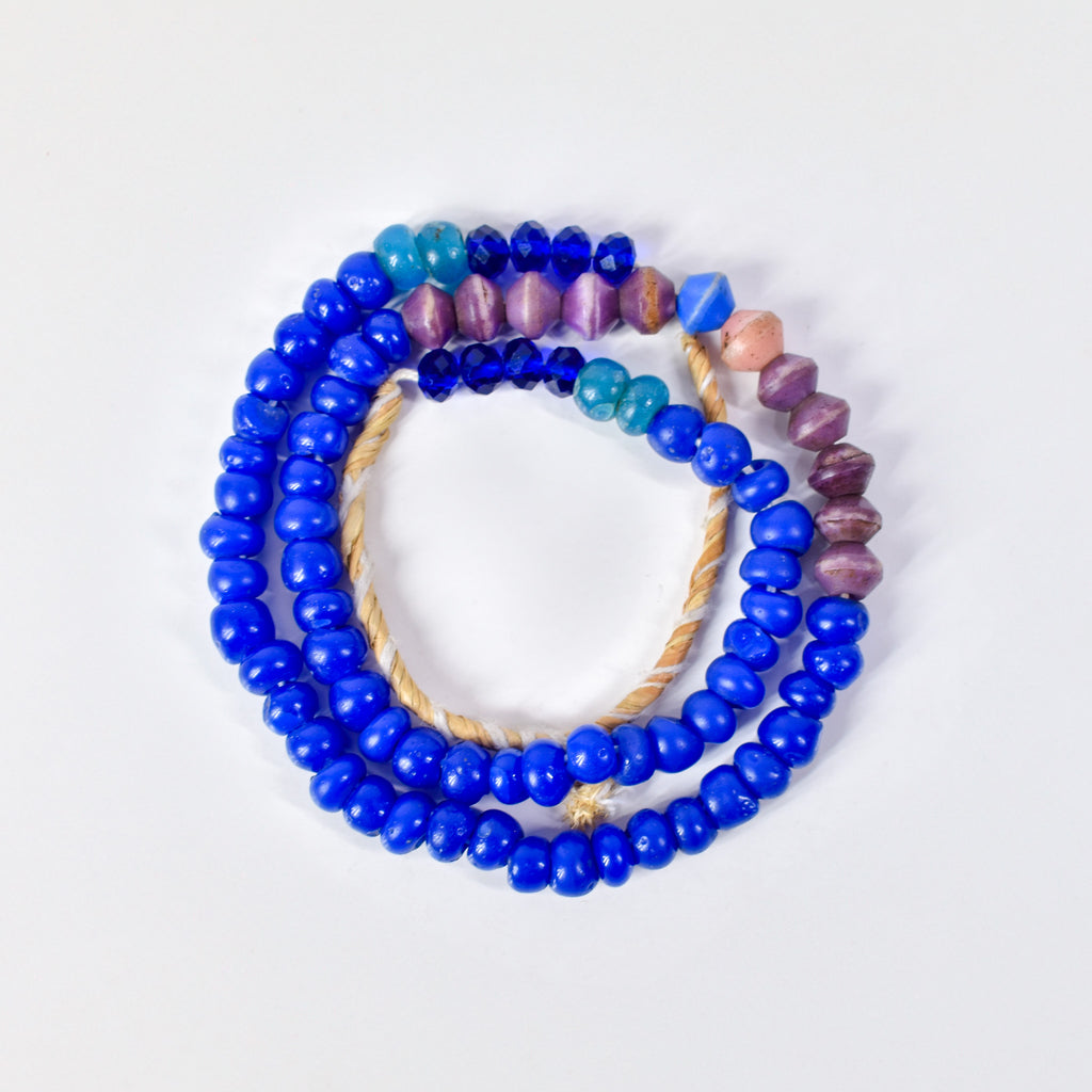 Bohemian Blue Glass Beads