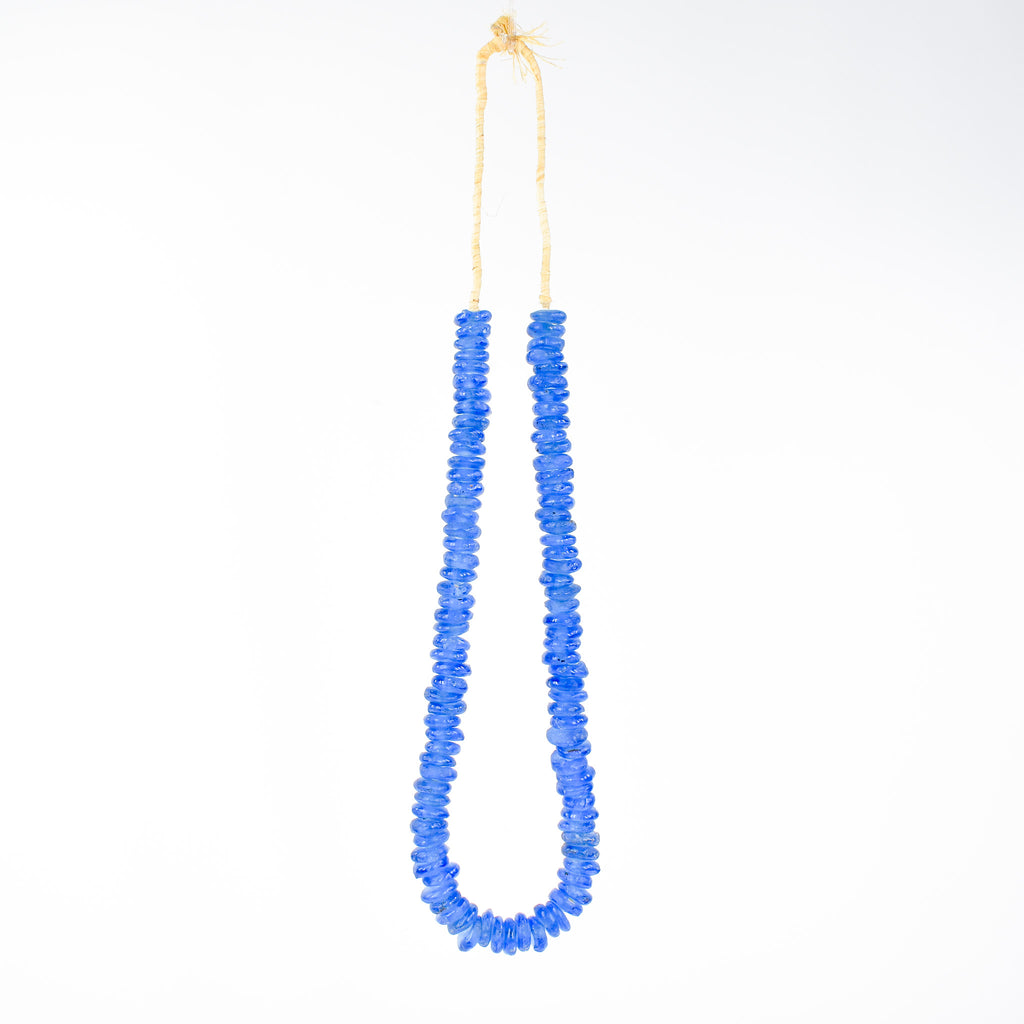 Krobo "Recycled" Powder Glass Blue Trade Beads