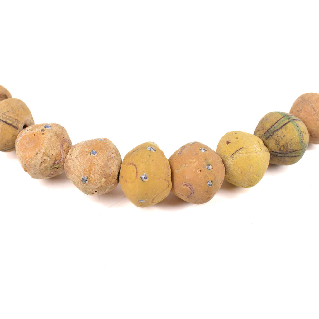Yellow King Excavated Venetian Trade Beads