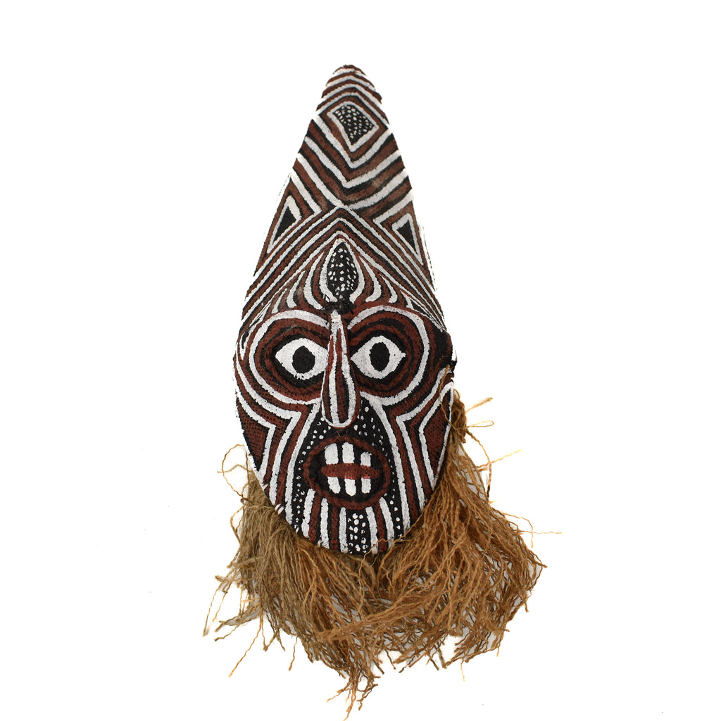 Makeshi Painted Mask with Beard Zimbabwe
